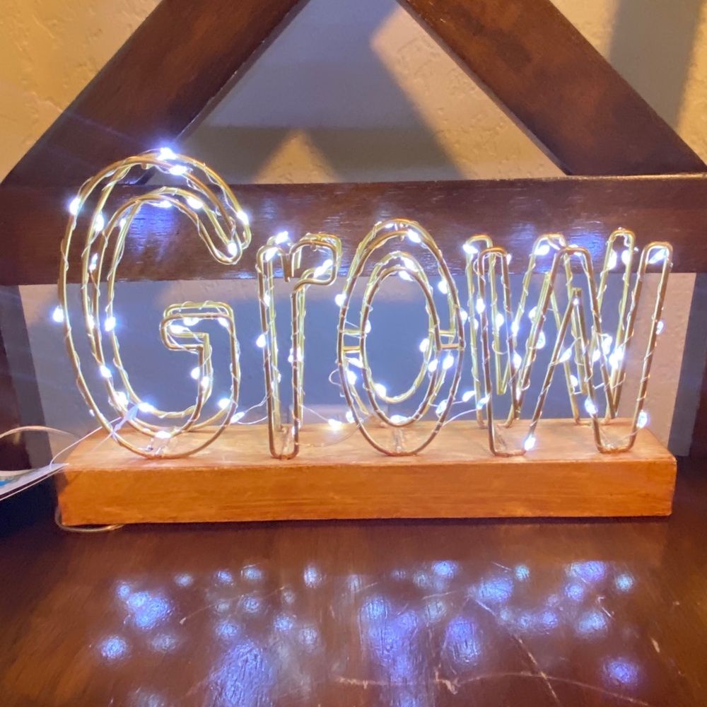 Light up grow sign